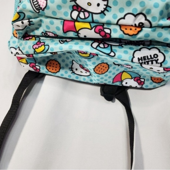 NWT Sanrio Hello Kitty Bioworld Backpack Blue White Pink Ice Cream Cookies Cake - Picture 7 of 14